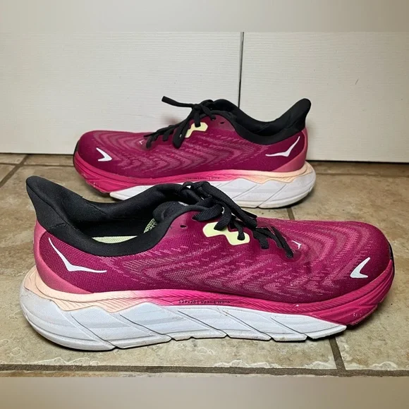 Hoka One One Womens Arahi 6 1123195 FFIR Pink Running Shoes Sneakers Size 8 B - Picture 8 of 10
